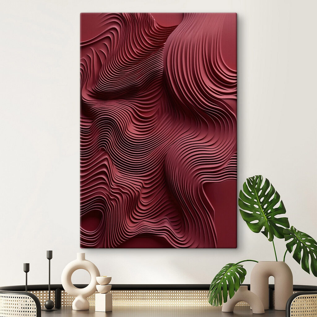 Ondas vermelho-escuras — interior 3