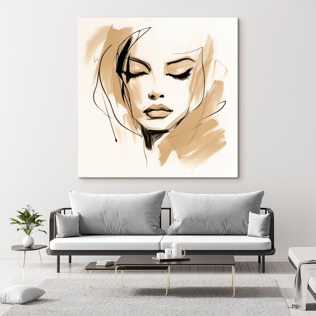 Retrato feminino em esboço — interior 2