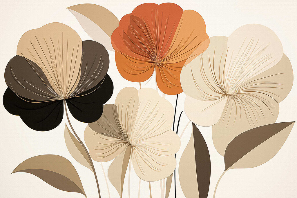 Flores estilizadas — design completo