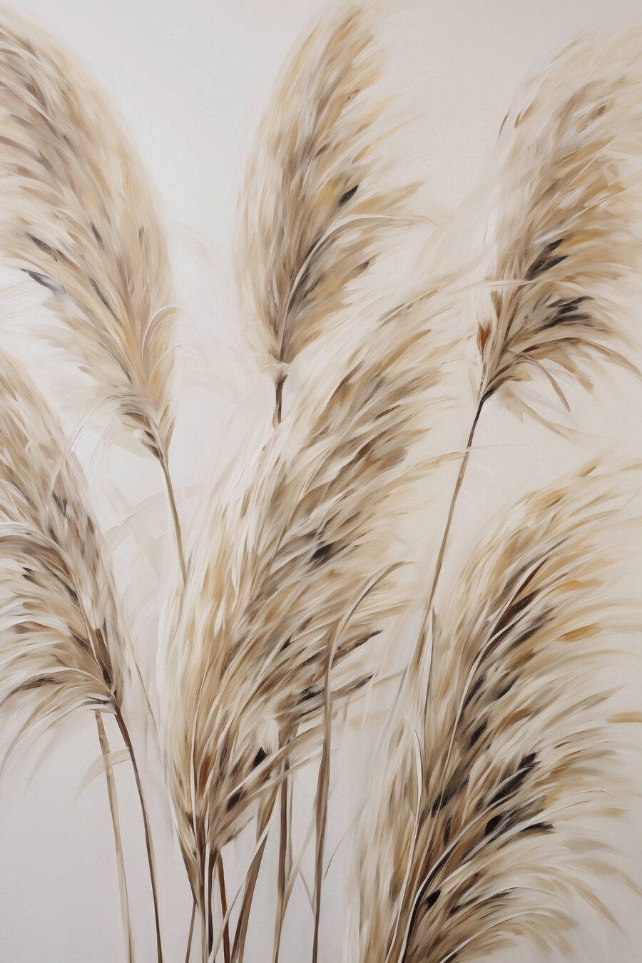 Gramíneas longas com plumas — design completo