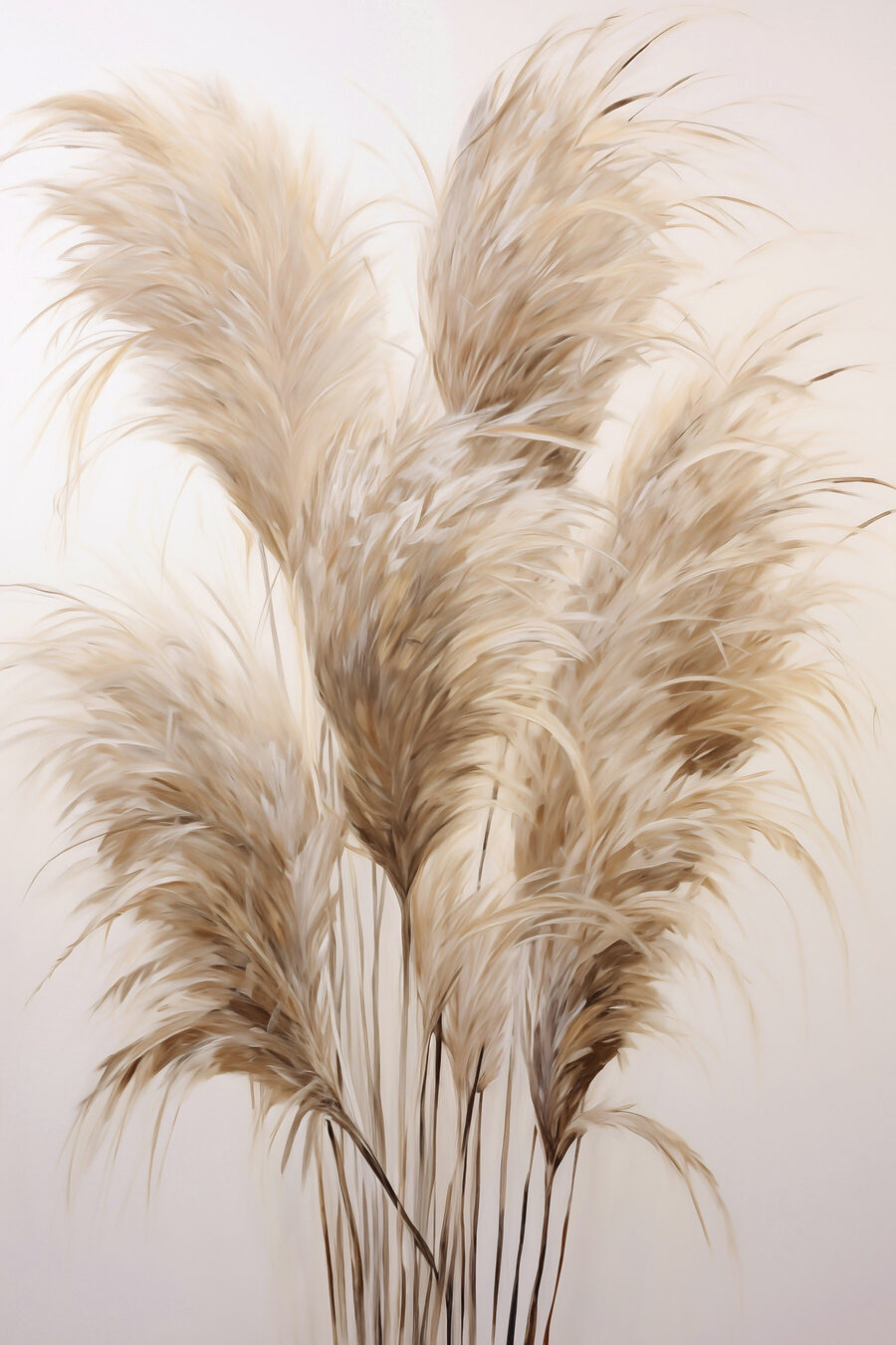 Plumas creme em ramo — design completo