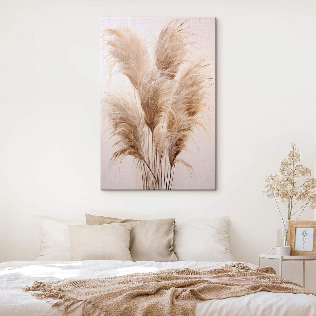 Plumas creme em ramo — interior 2
