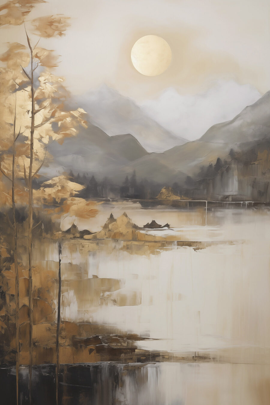 Lua sobre o lago — design completo