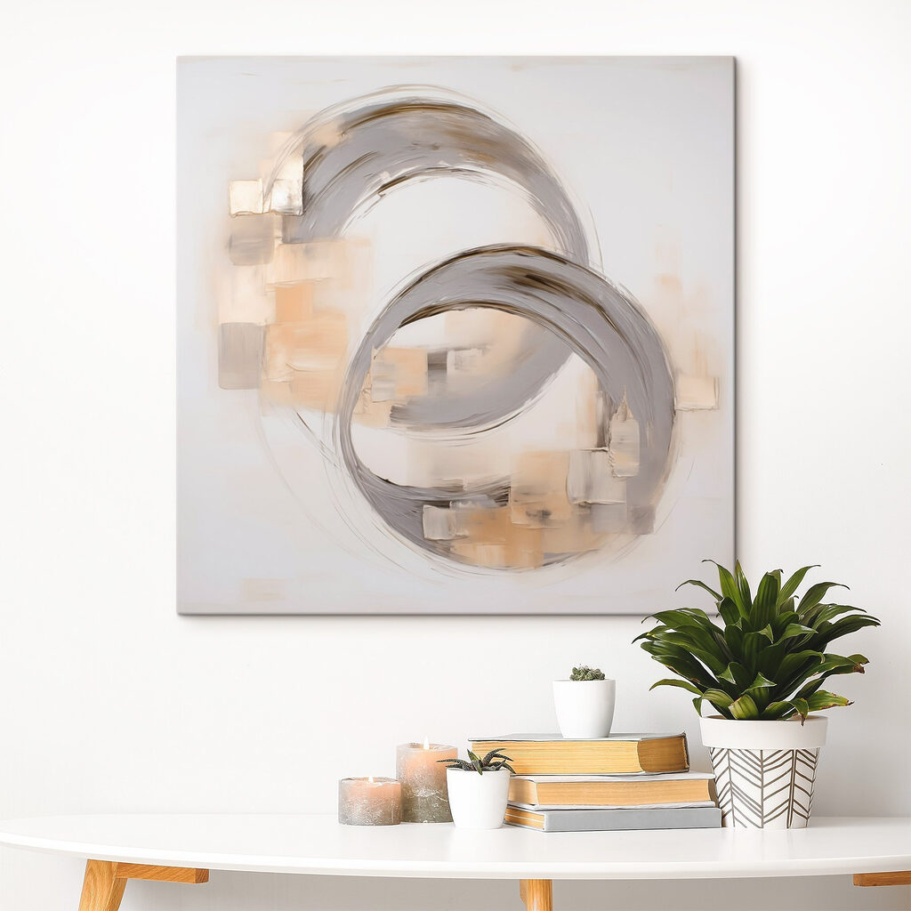 Dois círculos sobre areia — interior 2