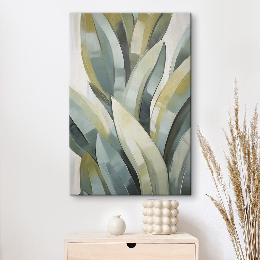 Folhas longas em verde-acinzentado — interior 2