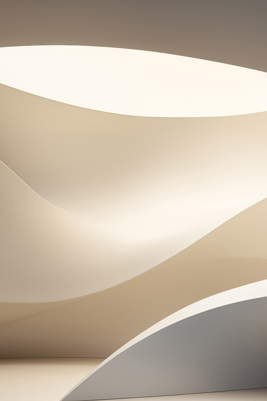 Superfícies curvas com luz — design completo