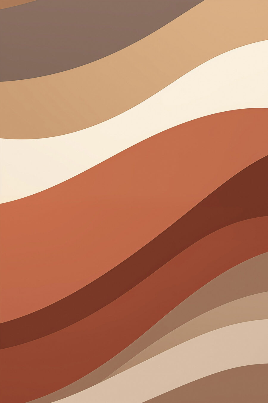 Faixas largas em terracota — design completo