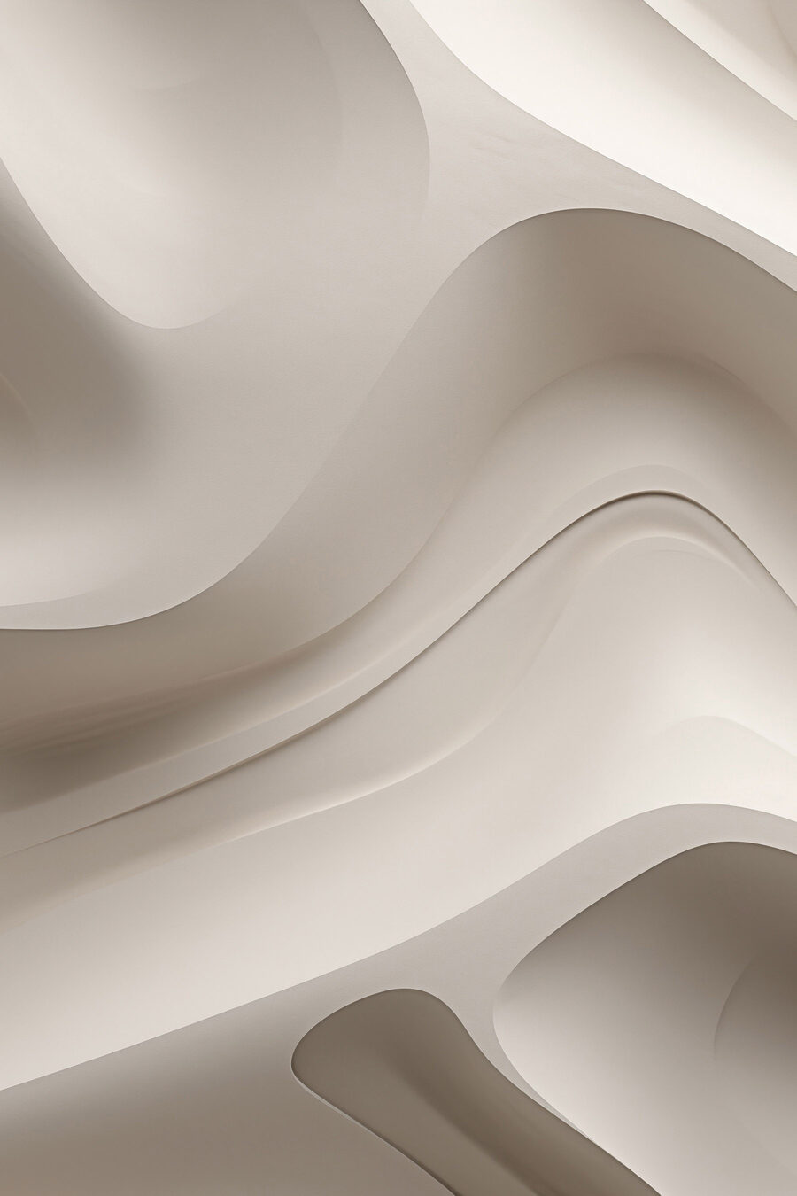 Curvas brancas em penumbra — design completo