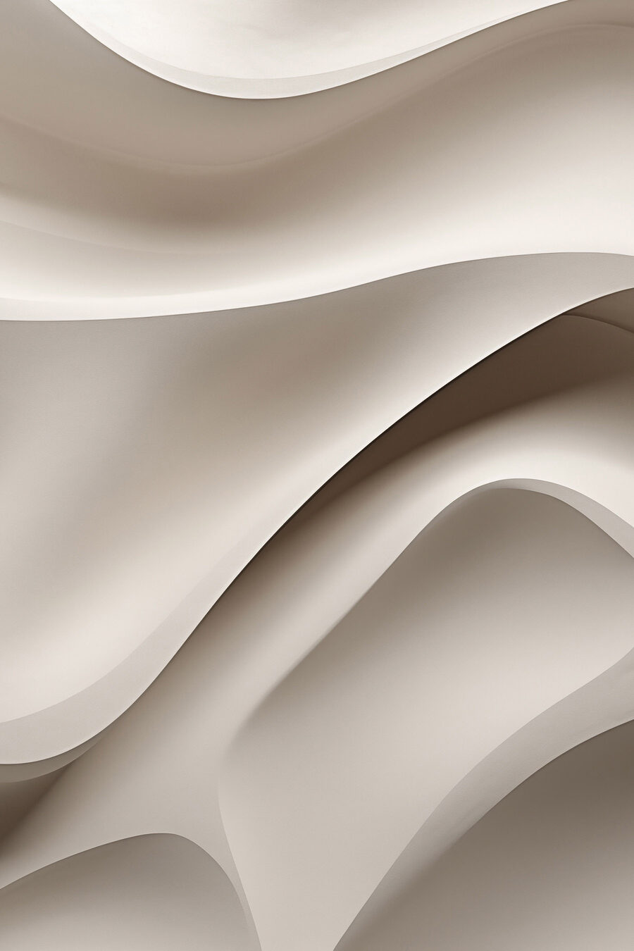 Ondas brancas sobre sombra — design completo