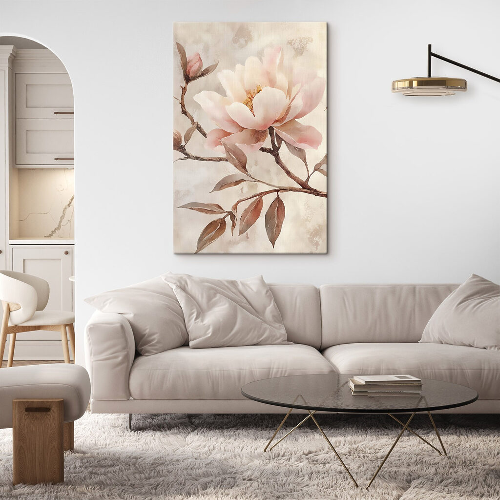 Magnólia com folhas castanhas — interior 1