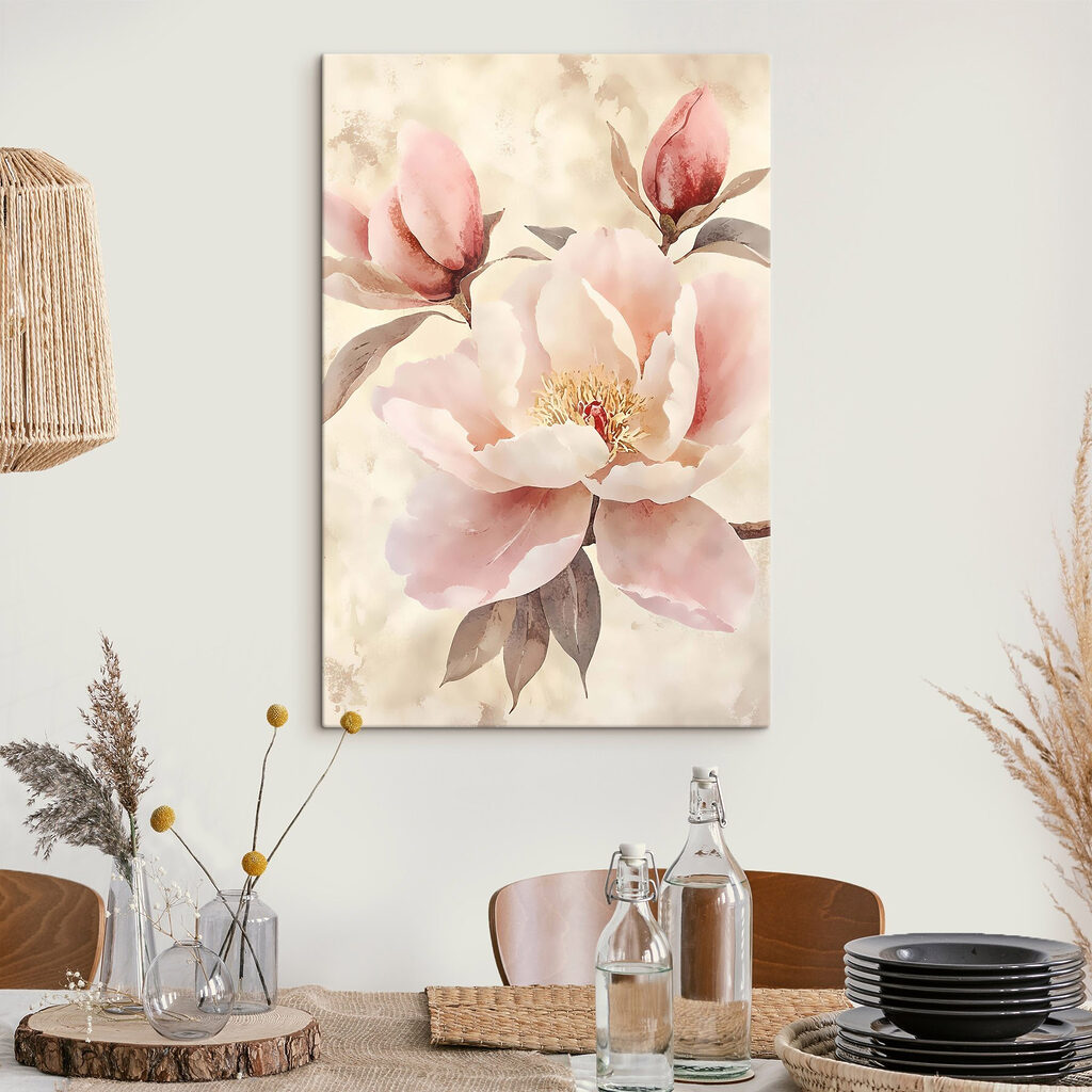 Magnólia cor-de-rosa com botões — interior 1