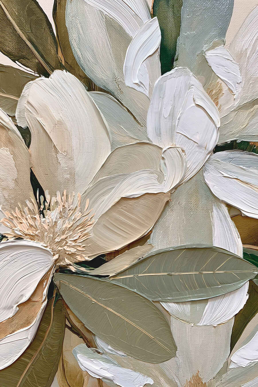 Flores grandes sobrepostas — design completo