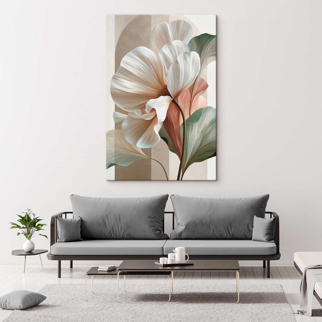 Flor branca e folhagem — interior 3