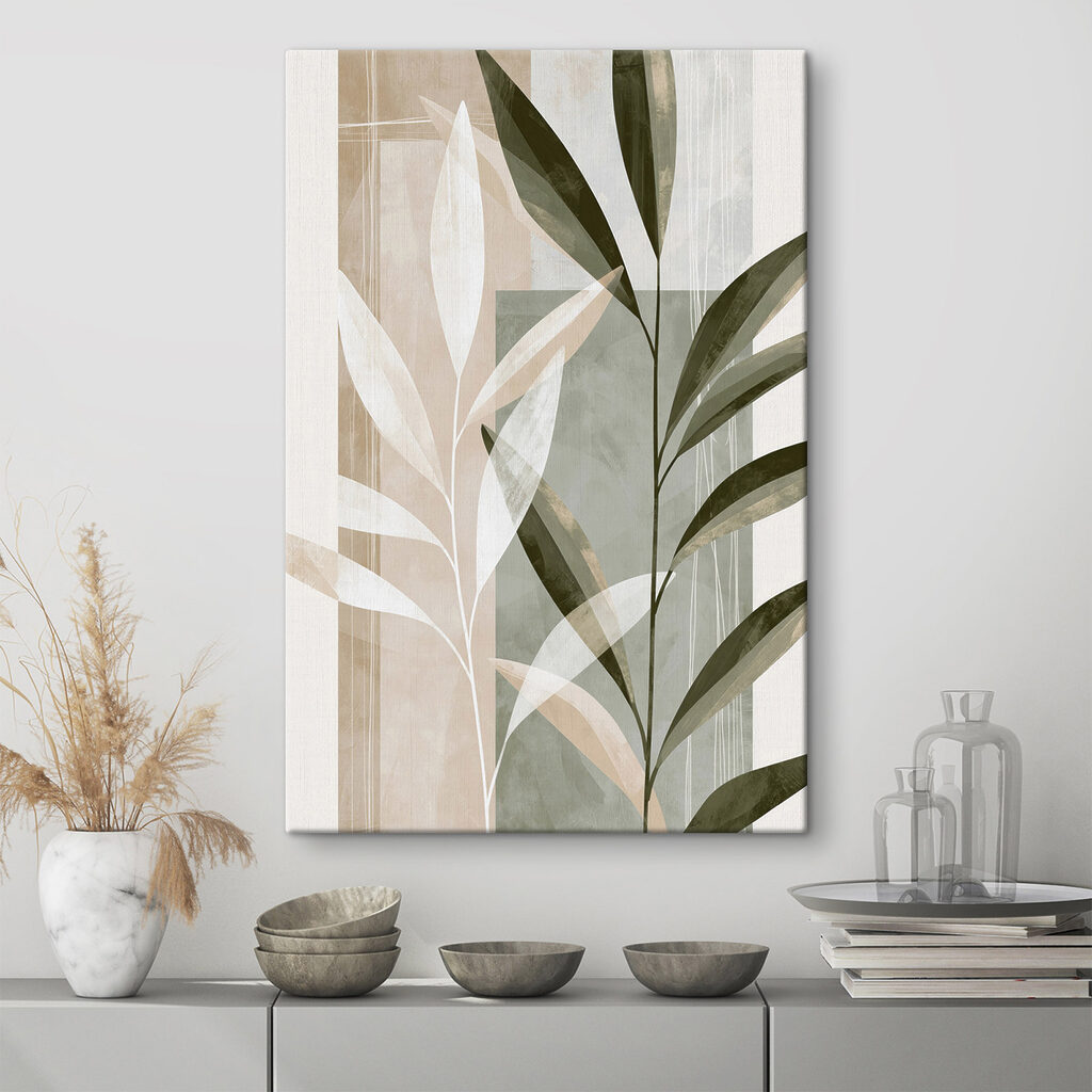 Folhas longas e linhas — interior 1