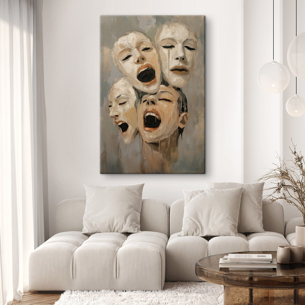 Quatro rostos expressivos — interior 1