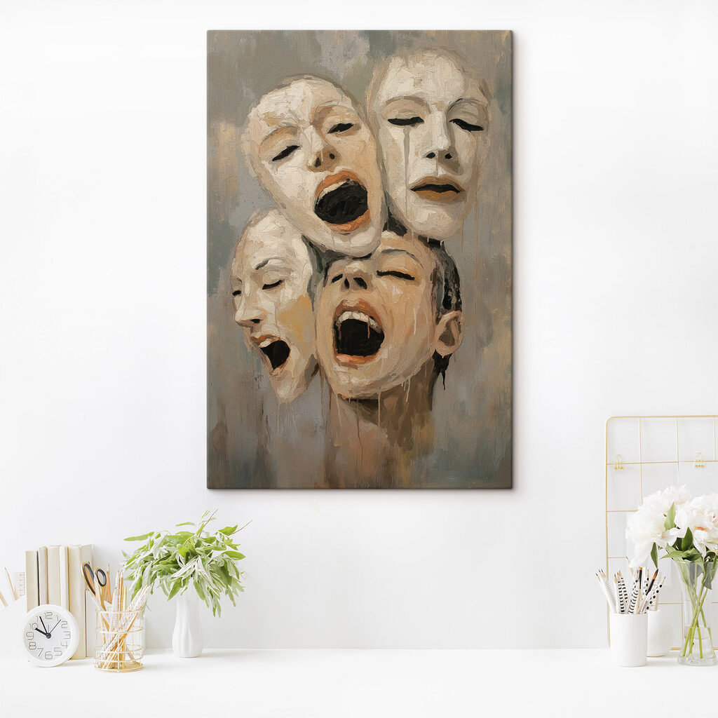 Quatro rostos expressivos — interior 2