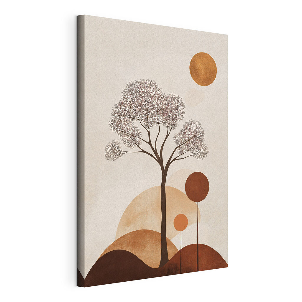 Copa fina entre círculos, tela esticada e borda contínua
