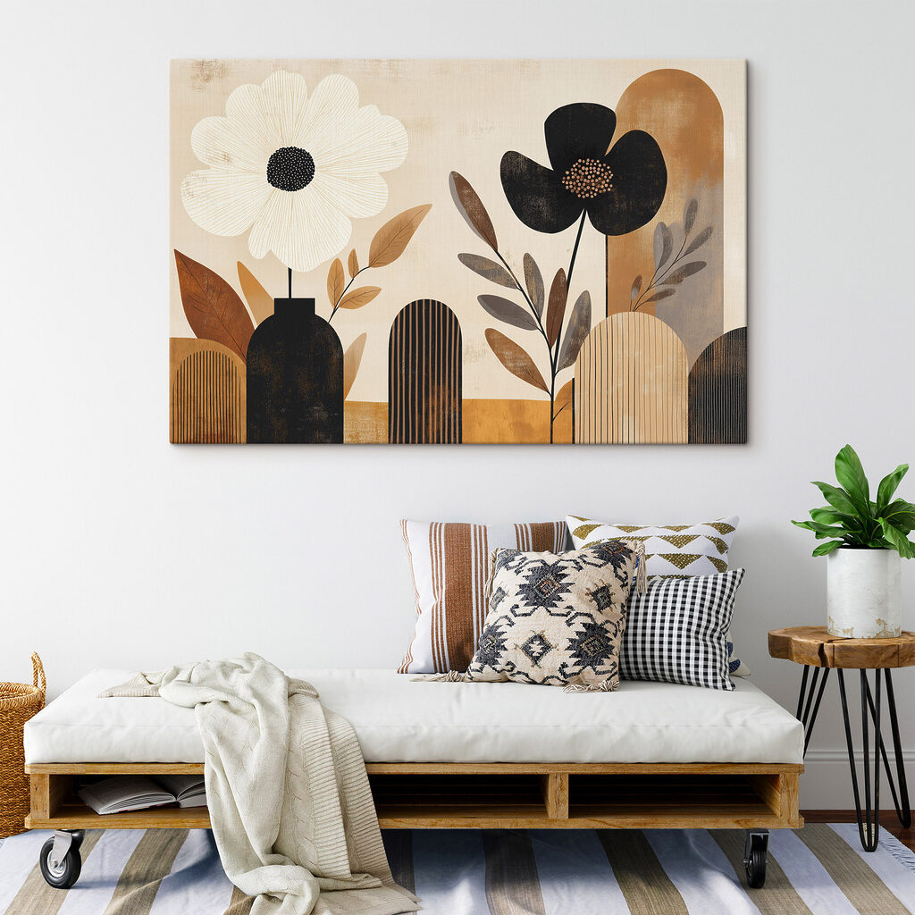Flores pretas e brancas — interior 2