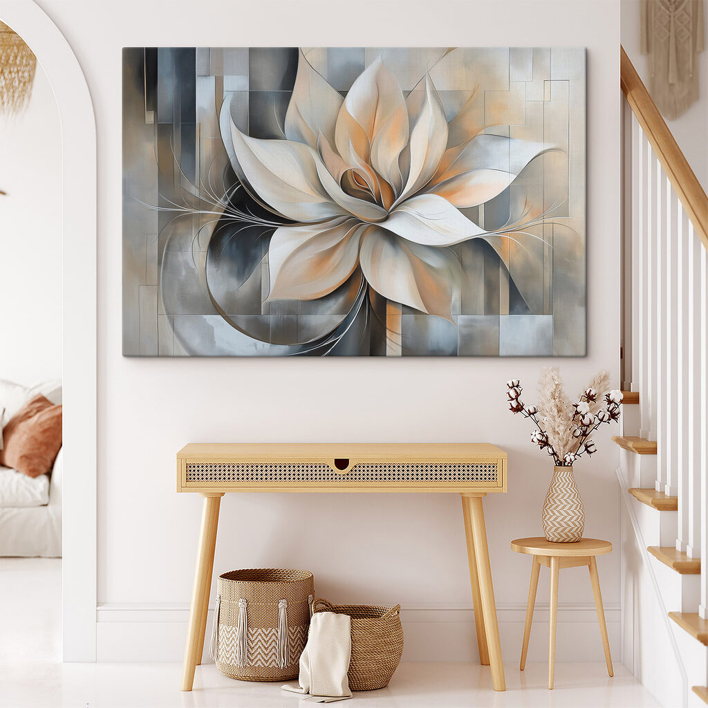 Flor em azul-acinzentado — interior 1