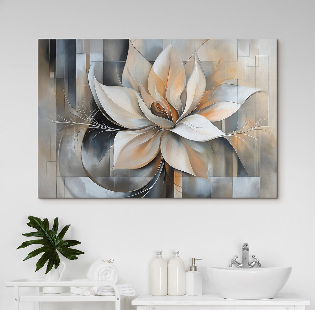 Flor em azul-acinzentado — interior 2