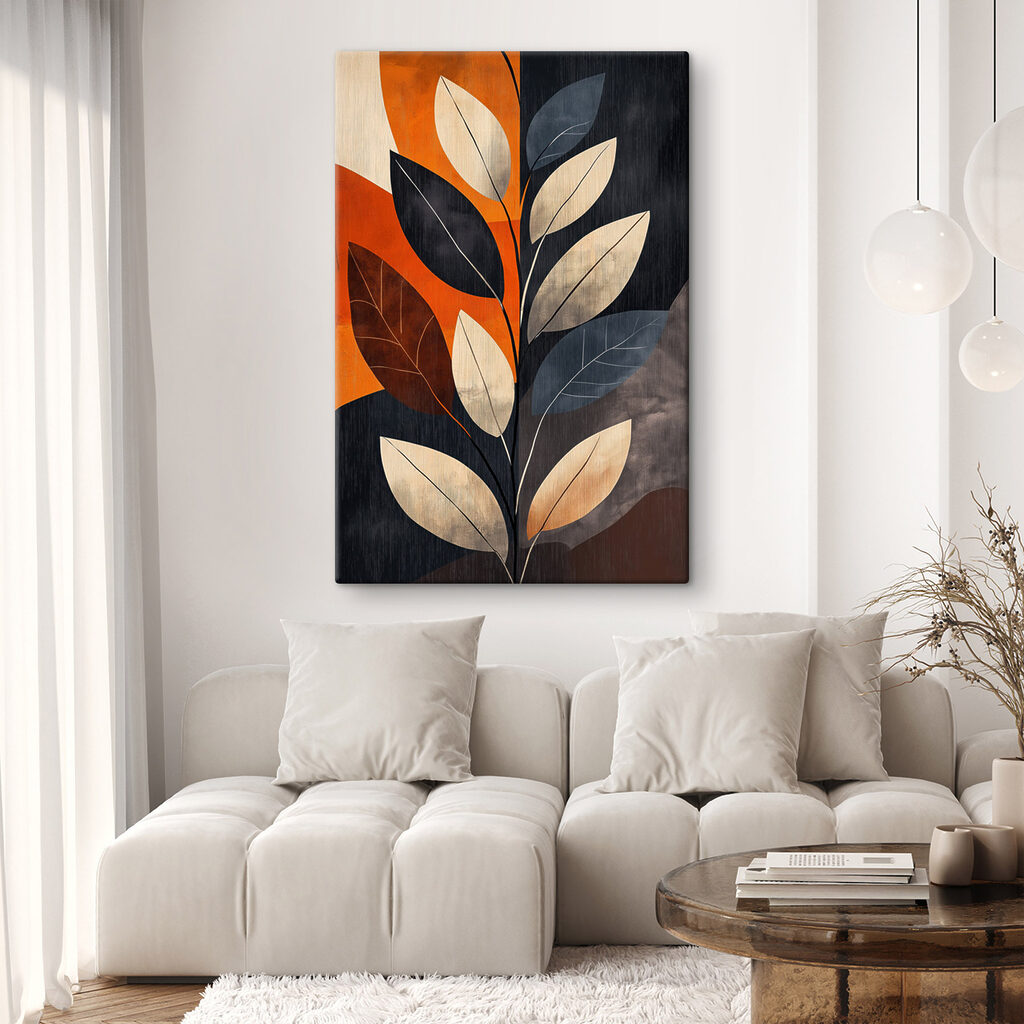 Ramo branco sobre ferrugem — interior 2
