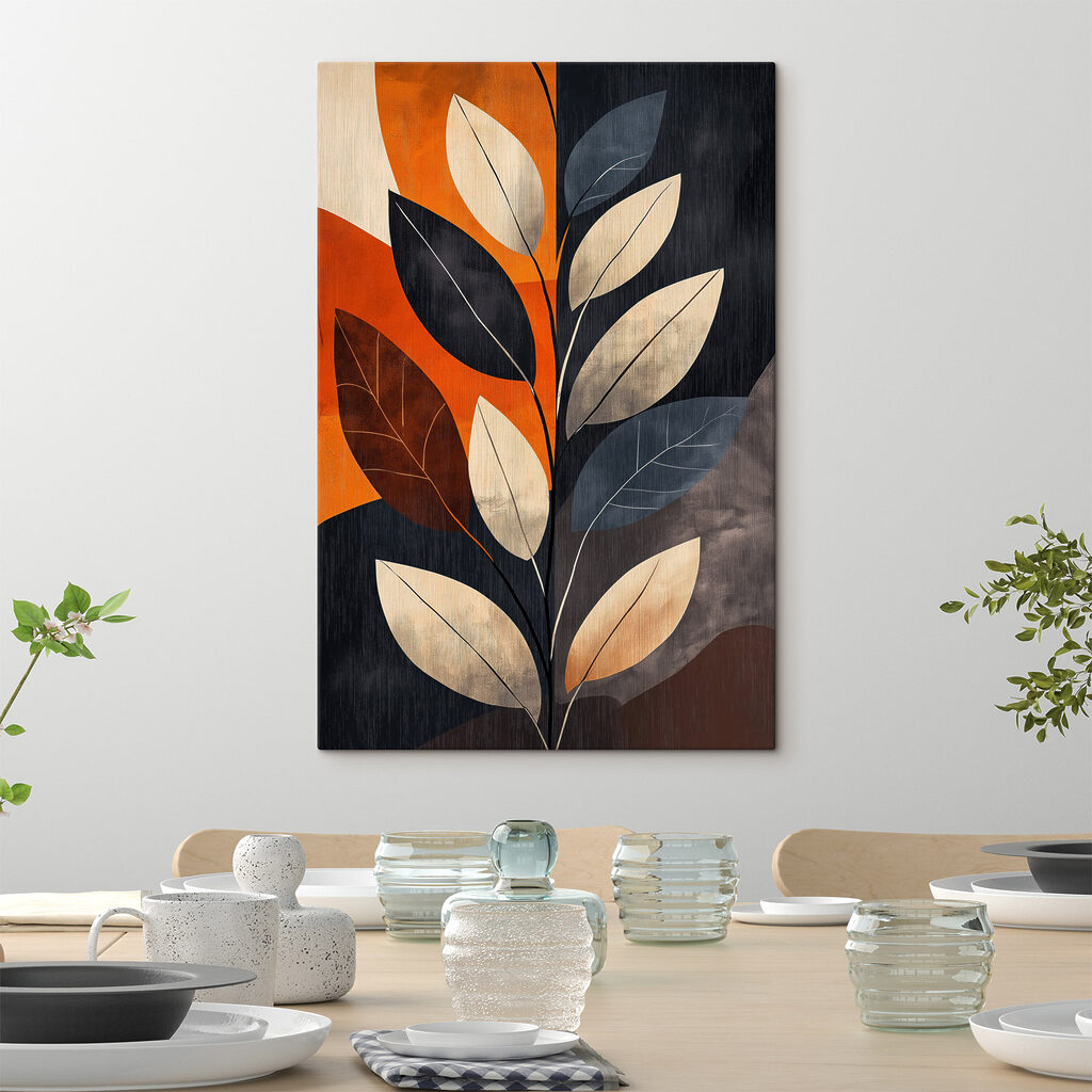 Ramo branco sobre ferrugem — interior 1