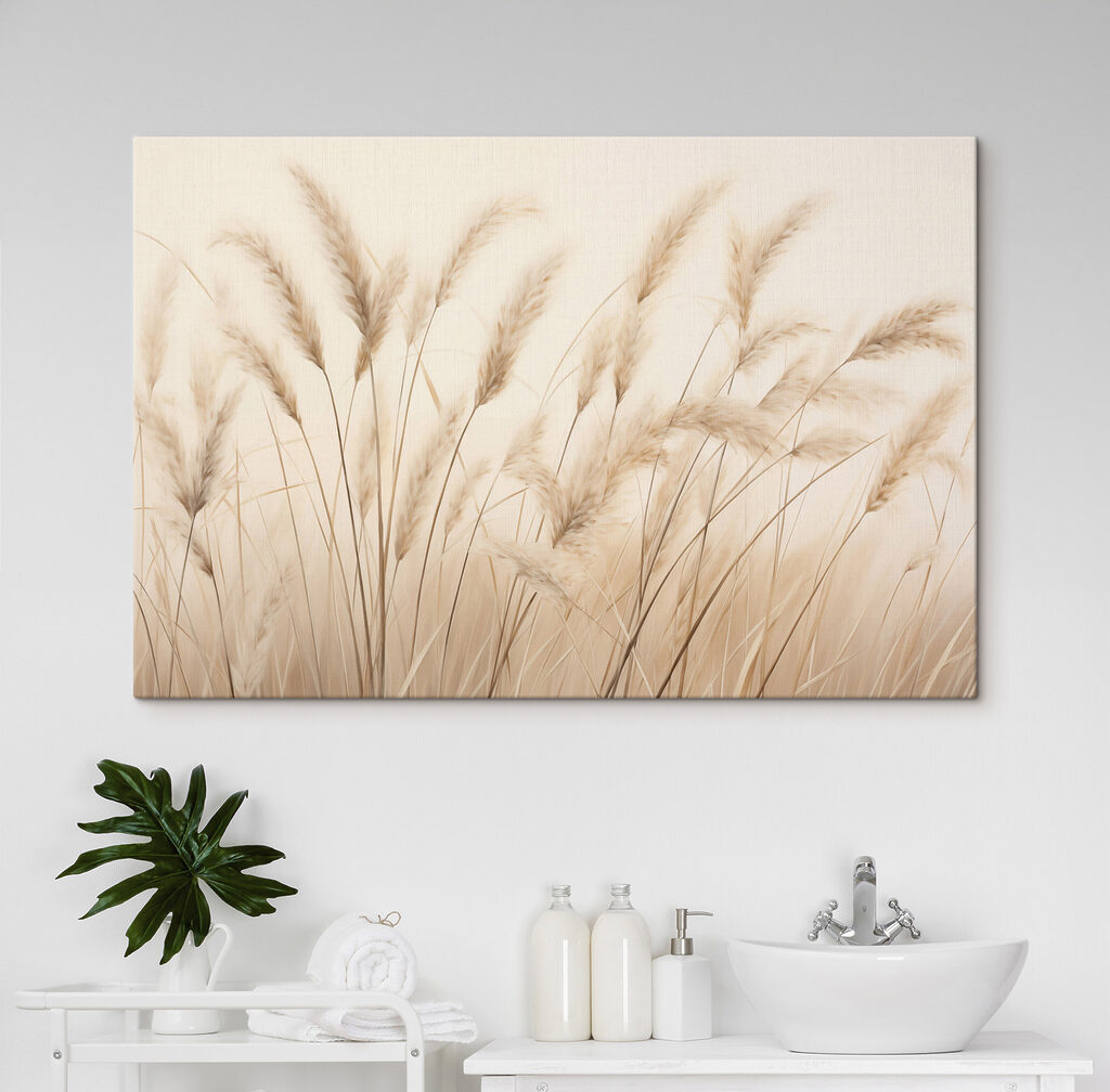 Gramíneas plumosas em areia — interior 1