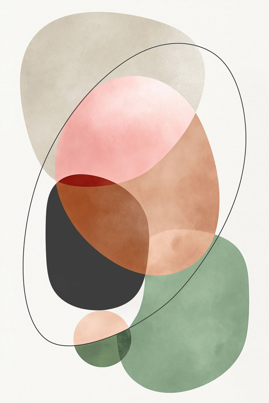 Formas redondas com contorno — design completo