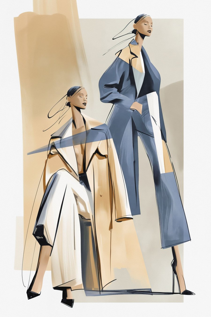 Mulheres elegantes — design completo