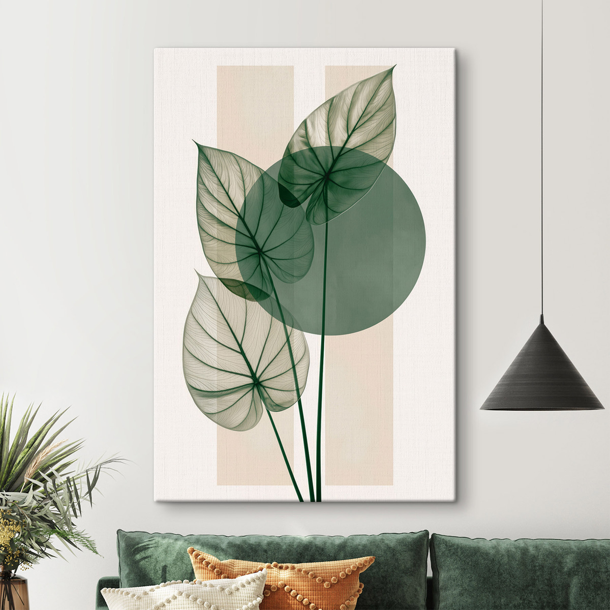Abstrato com folhas finas — interior 3