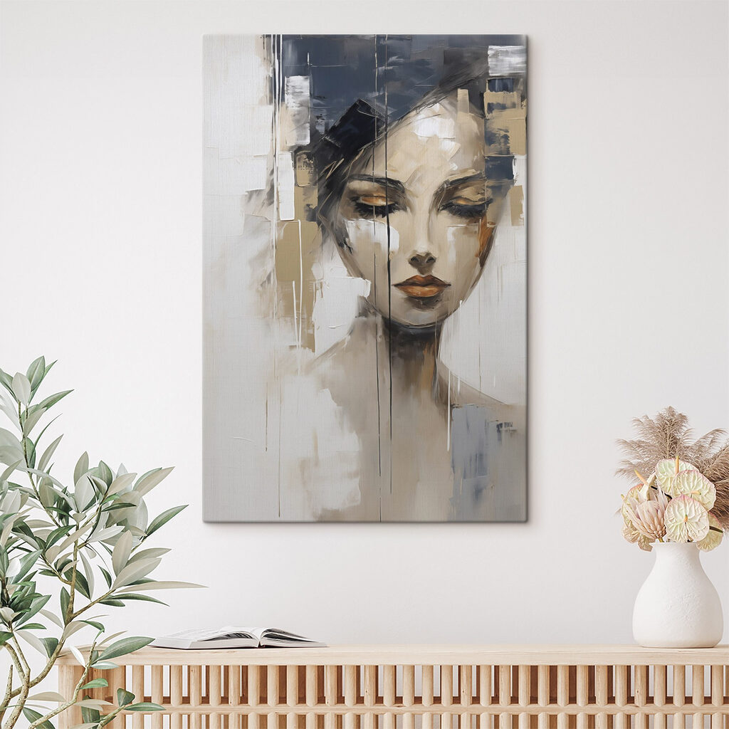 Olhar feminino em cinzento — interior 1
