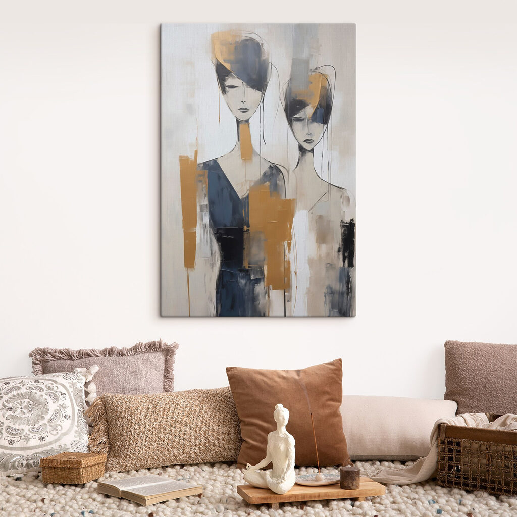 Duas mulheres em pinceladas — interior 2