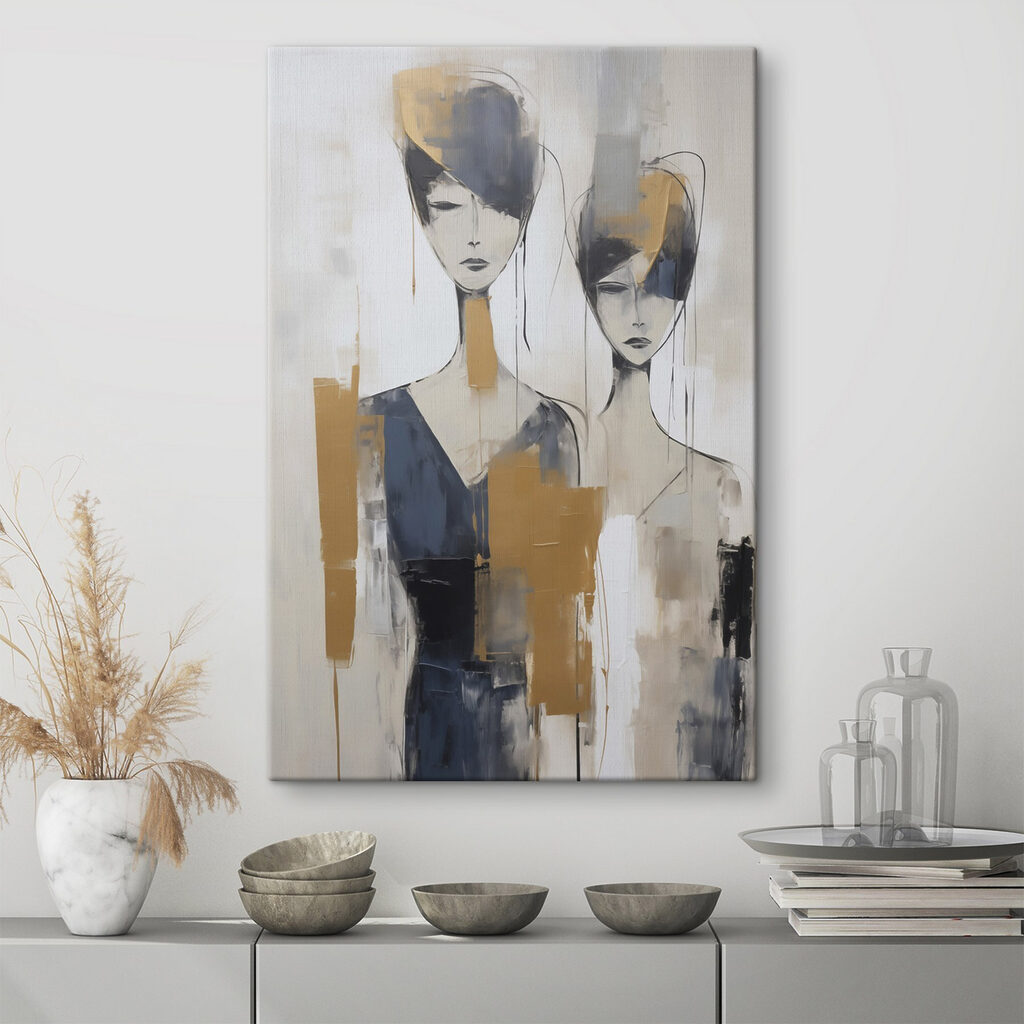 Duas mulheres em pinceladas — interior 1