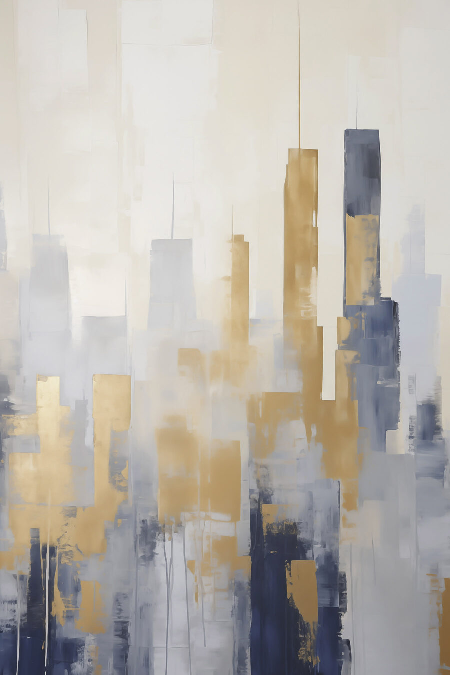 Cidade em tons azuis — design completo
