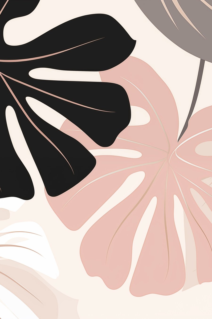 Folhas de monstera gráficas — design completo