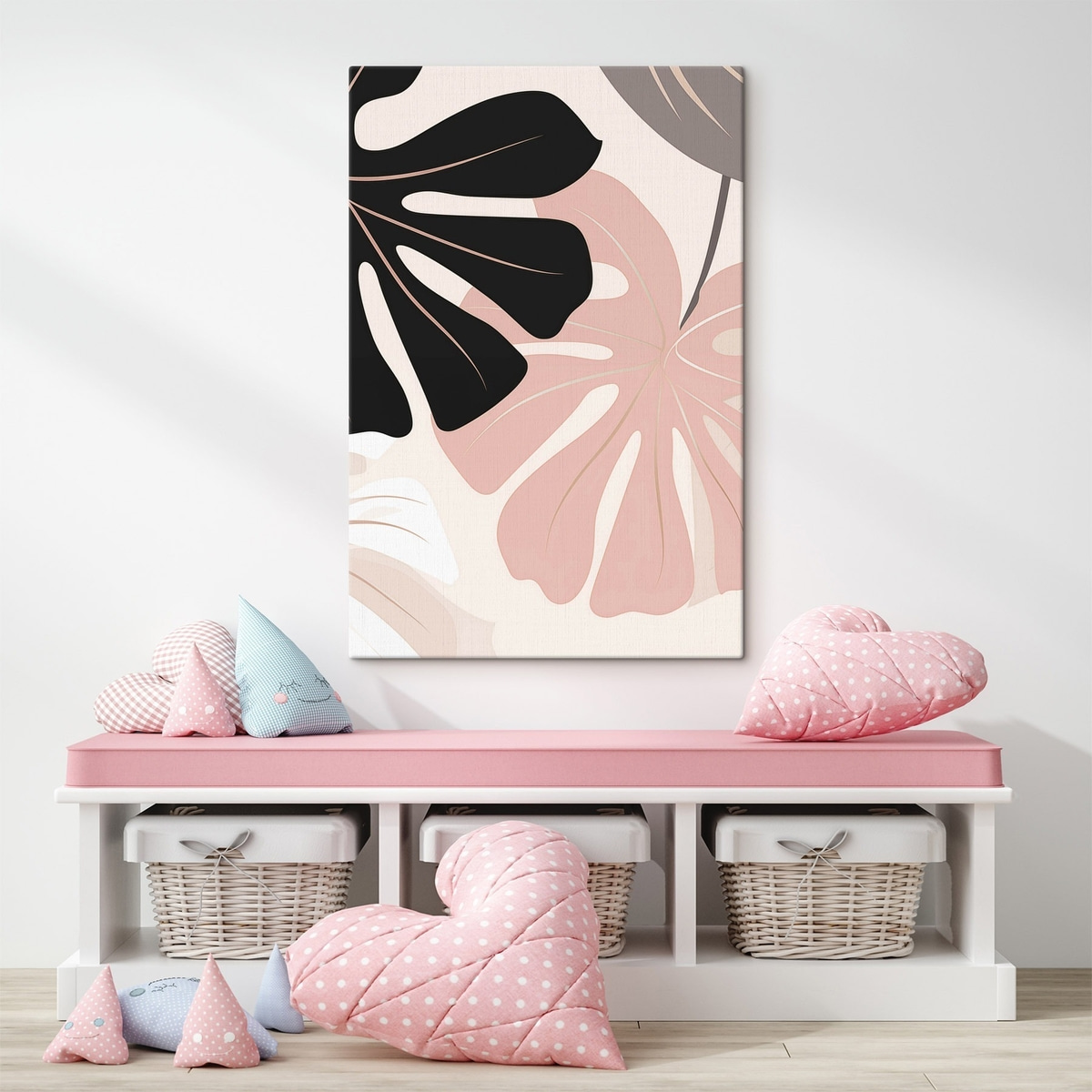 Folhas de monstera gráficas — interior 2