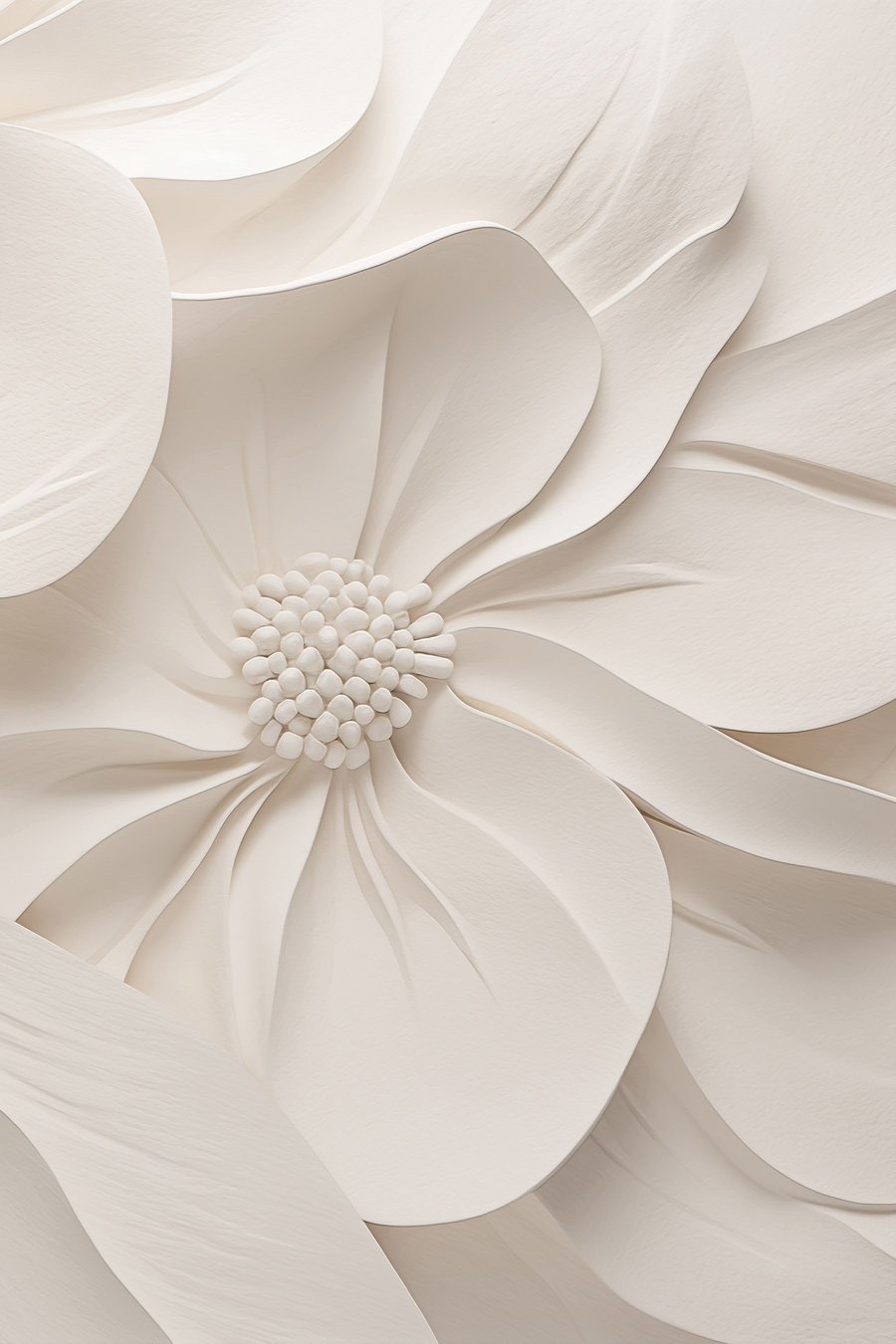 Flor aberta em relevo — design completo
