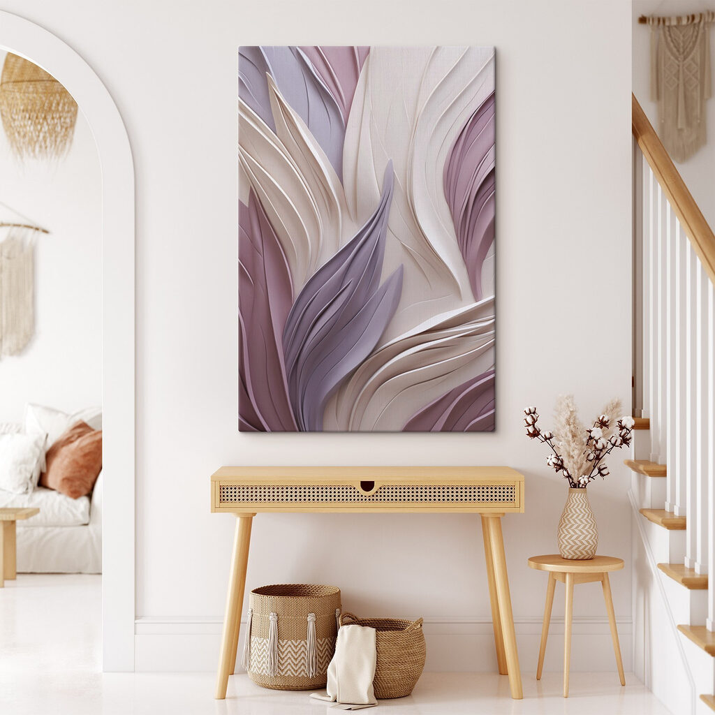 Folhas lilás em ondas — interior 2