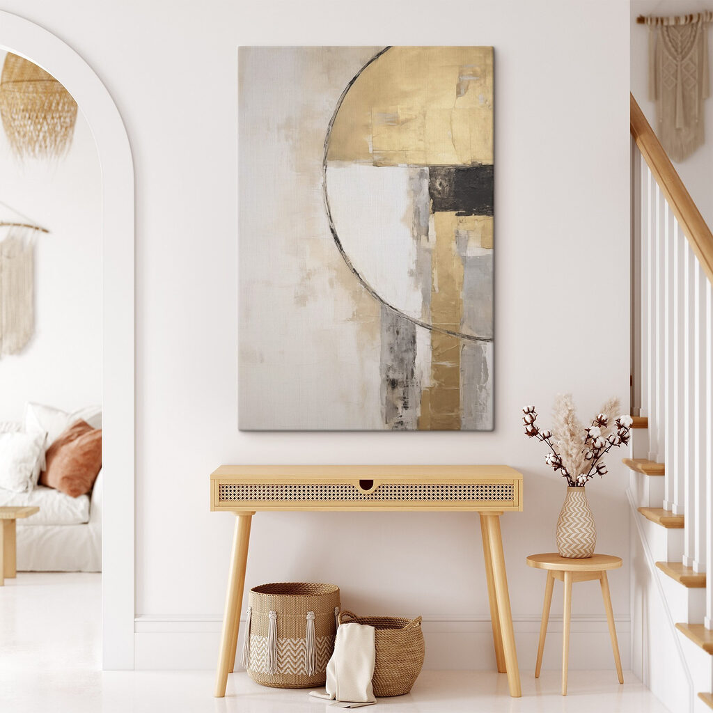 Meio círculo dourado — interior 2