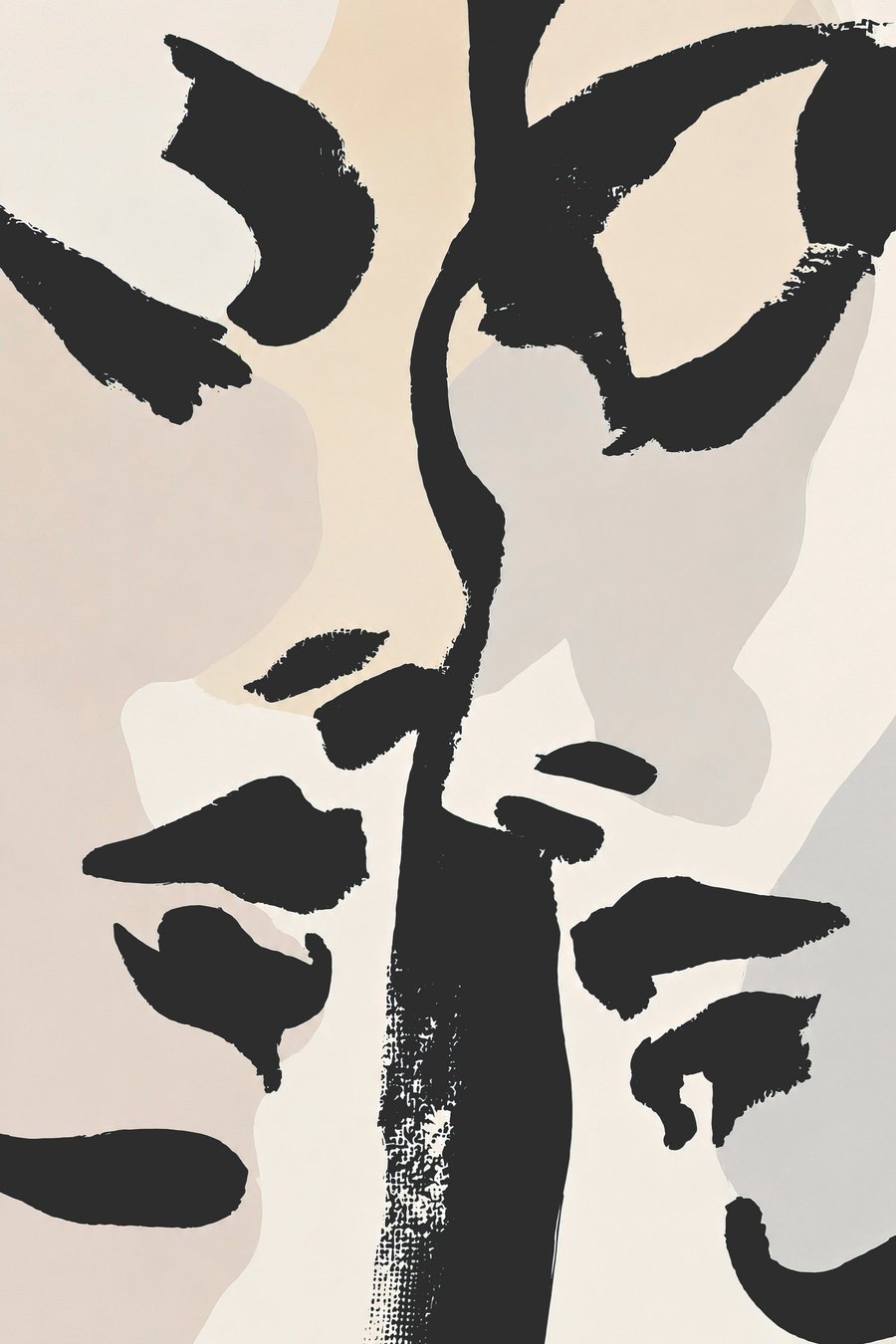 Rostos abstratos — design completo