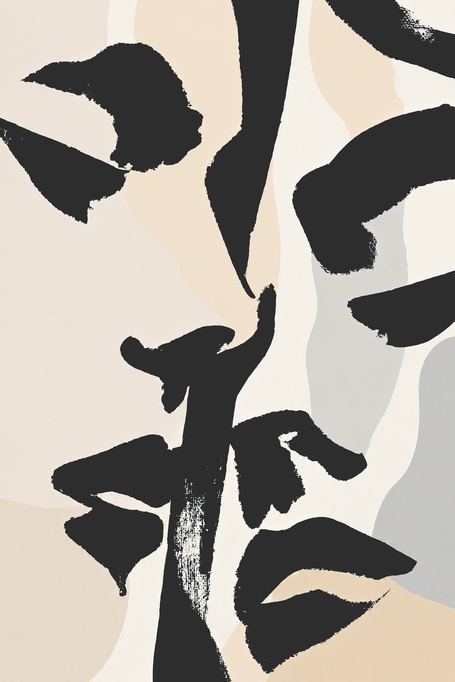 Rostos abstratos — design completo