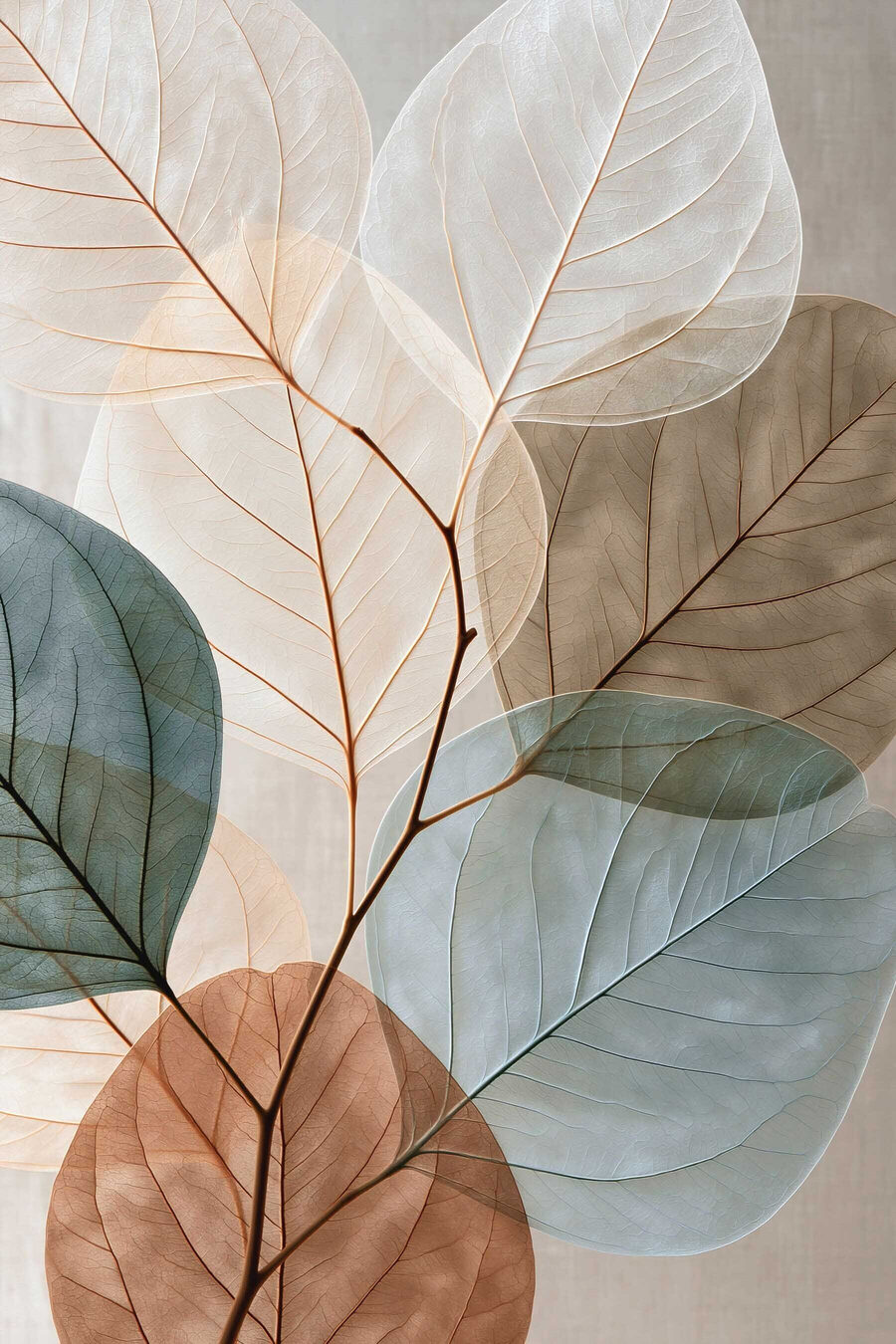 Esqueletos de folhas — design completo