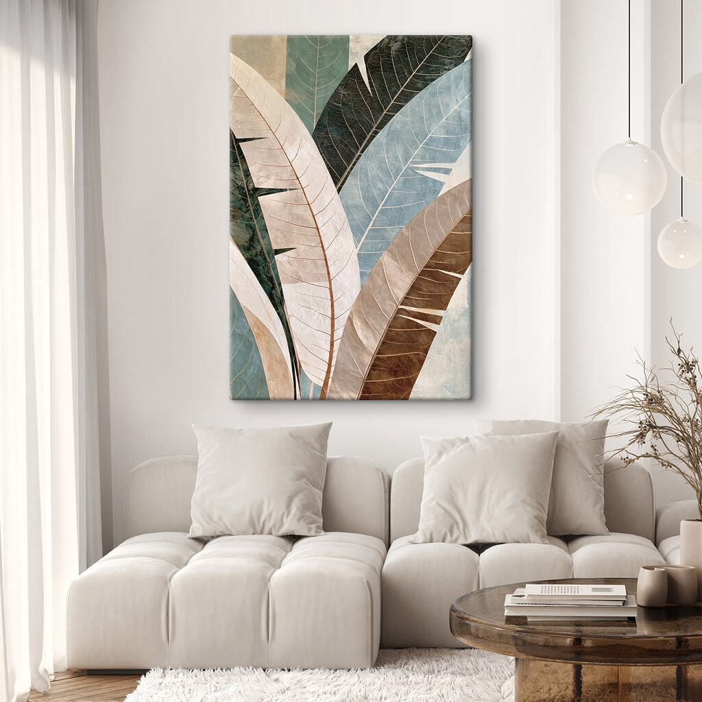Folhas compridas com nervuras — interior 1