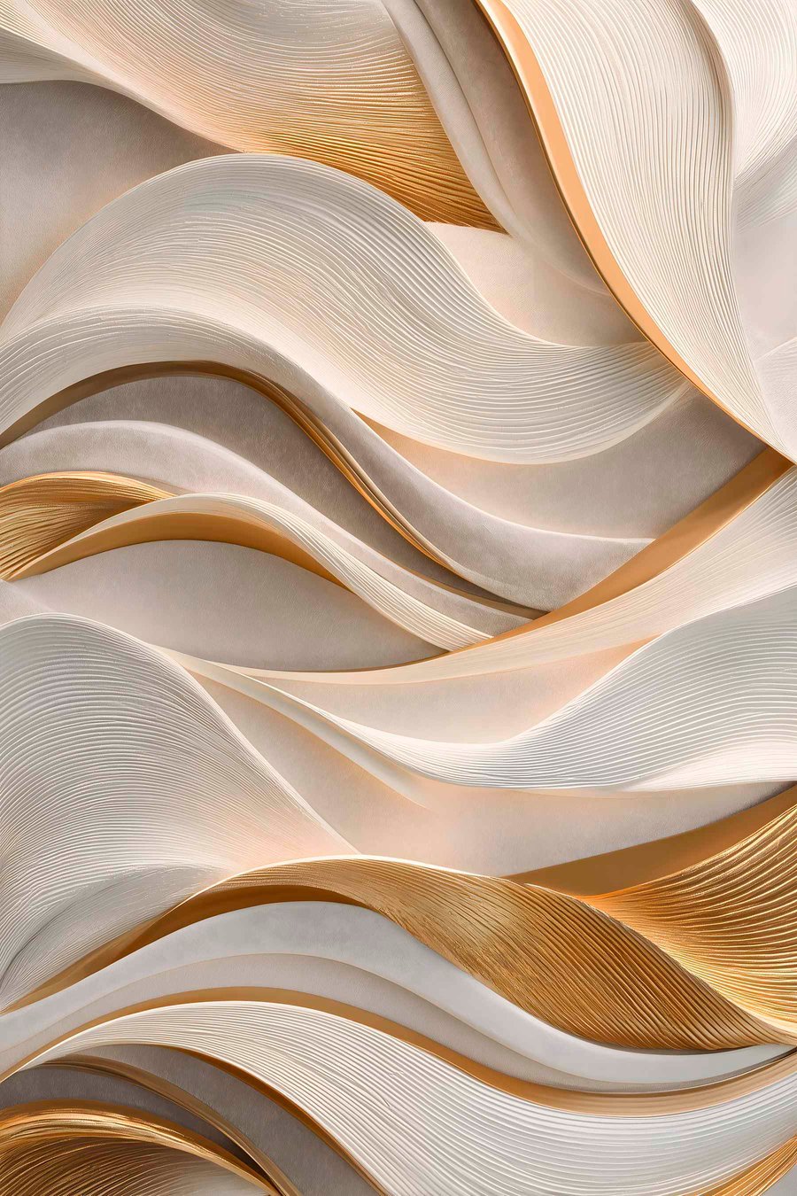 Ondas elegantes e volumosas — design completo