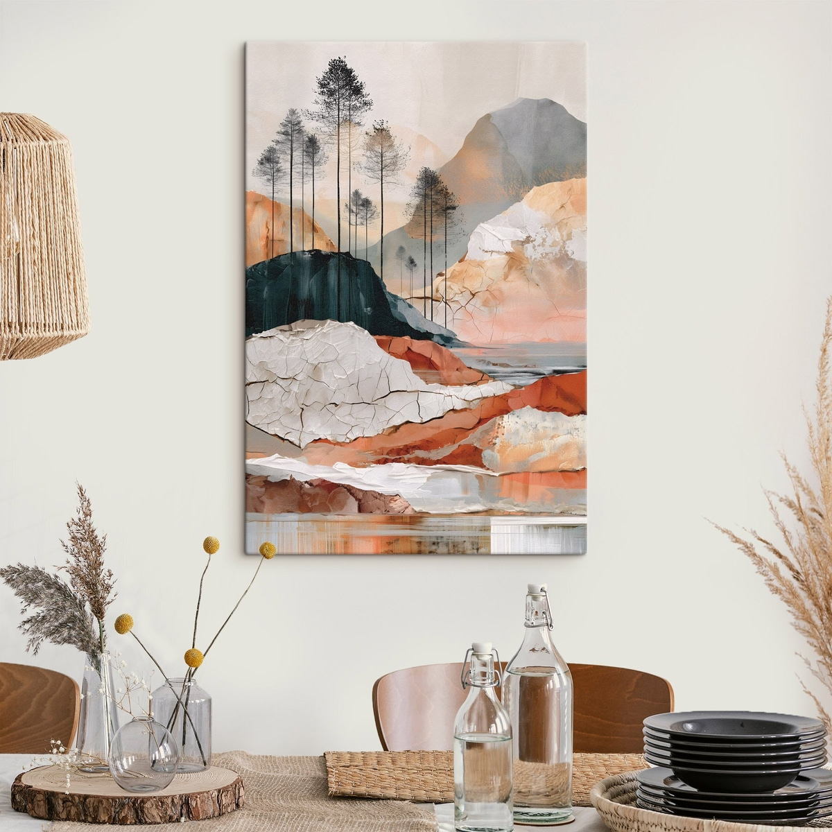 Paisagem abstrata com árvores — interior 2