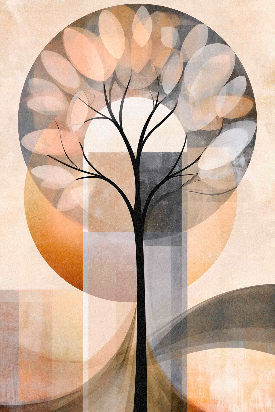 Árvore abstrata nórdica — design completo