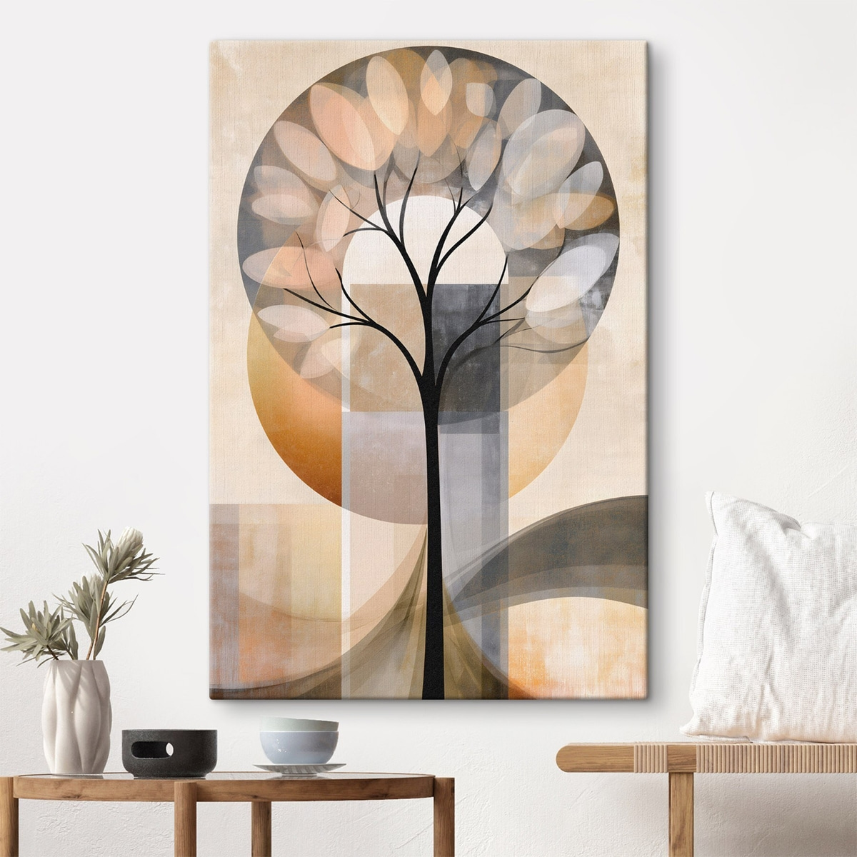 Árvore abstrata nórdica num interior