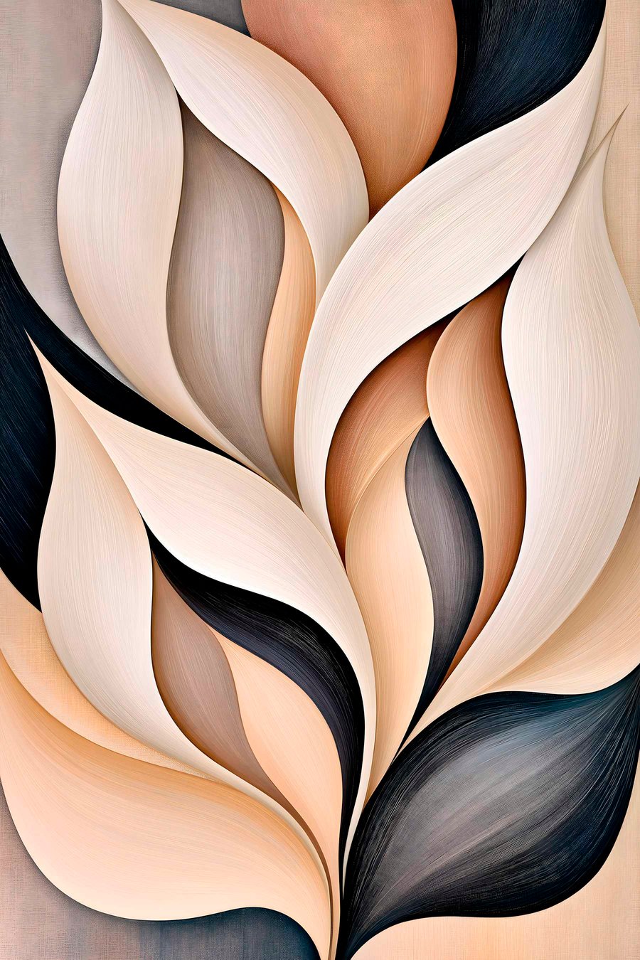 Folhas curvadas — design completo