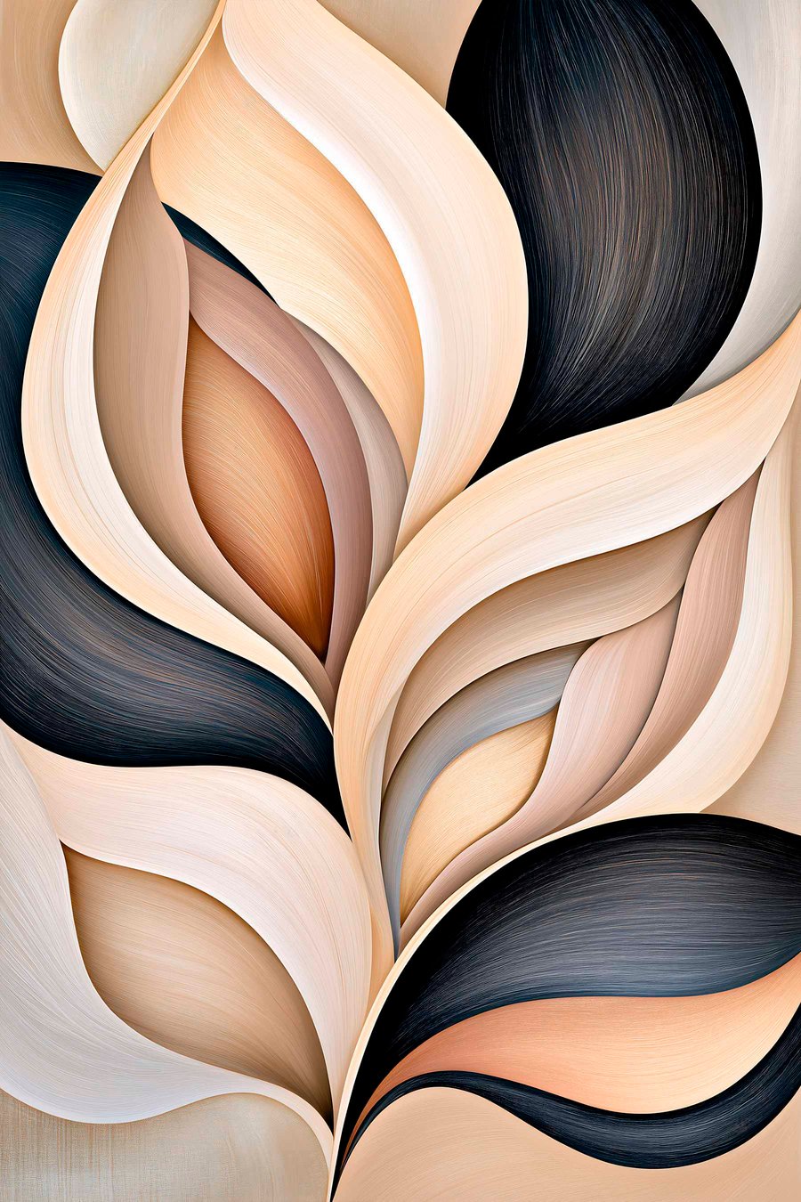 Folhas curvadas — design completo