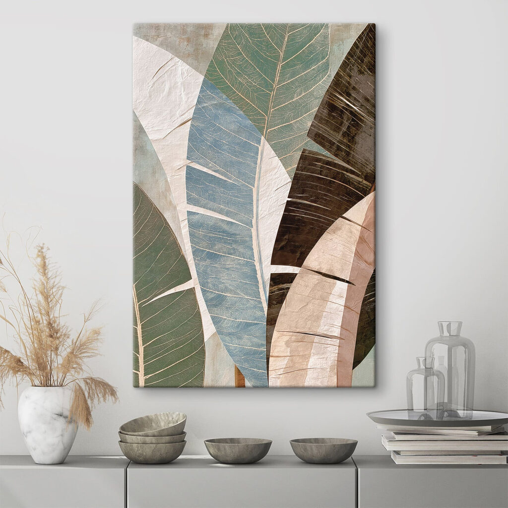 Folhas longas em verde-escuro — interior 1
